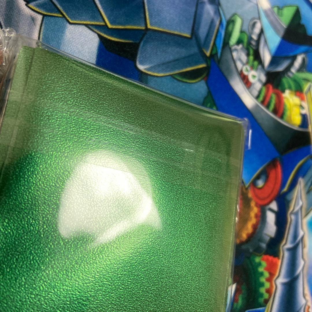 遊戯王 初期ロゴ スリーブ 未開封 絶版　赤　緑　レッド　グリーン　2個セット