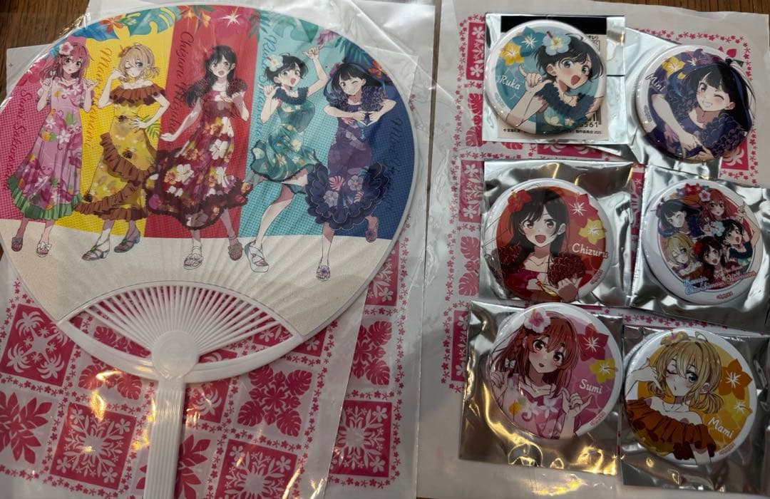 ハワイアンズ 彼女、お借りします　缶バッジ コンプリート 6個セット おまけ付き