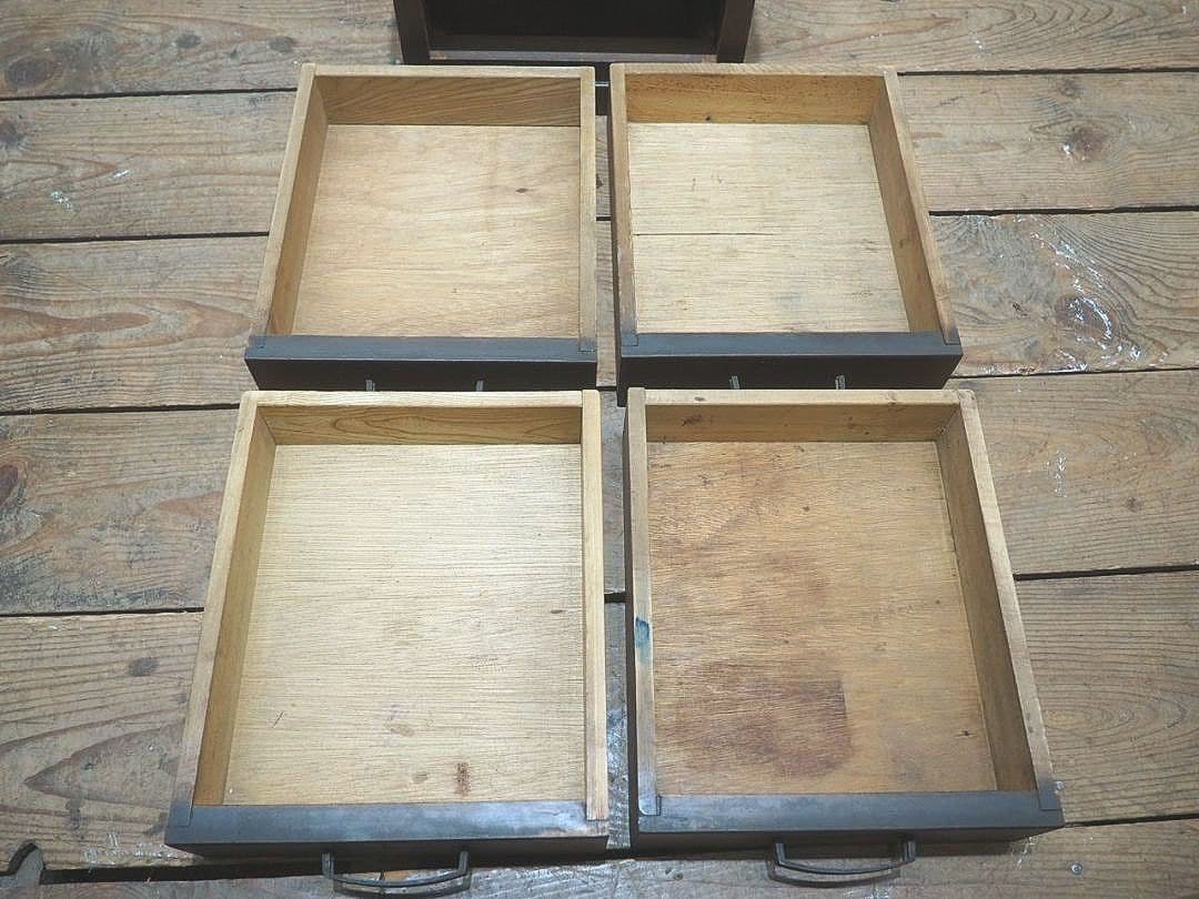 1317 ヴィンテージ　レトロな小引き出し　収納棚　書類ケース　陳列台　古家具