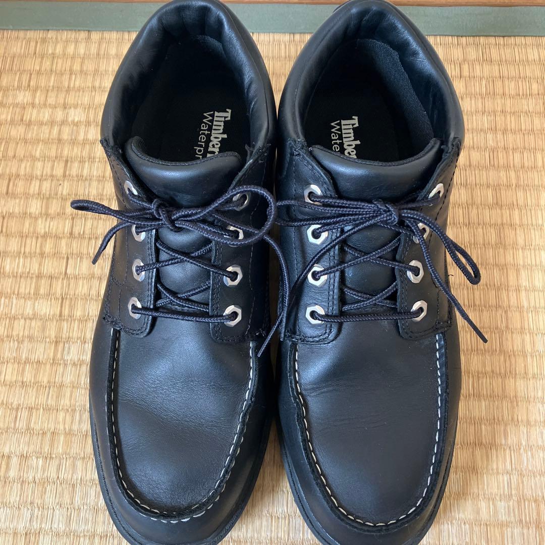メンズTimberland 防水 ブラック デッキシューズ