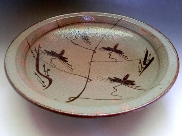 菓子鉢■三玄窯 絵唐津 菓子皿 菓子器 飾り皿 お茶道具 古美術 時代物 骨董■