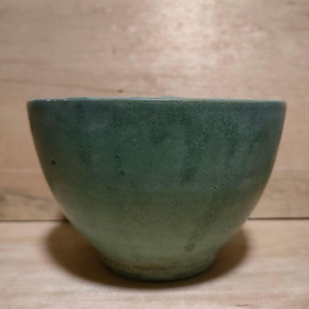ミャンマー緑釉茶碗　時代物アンティークNo.200