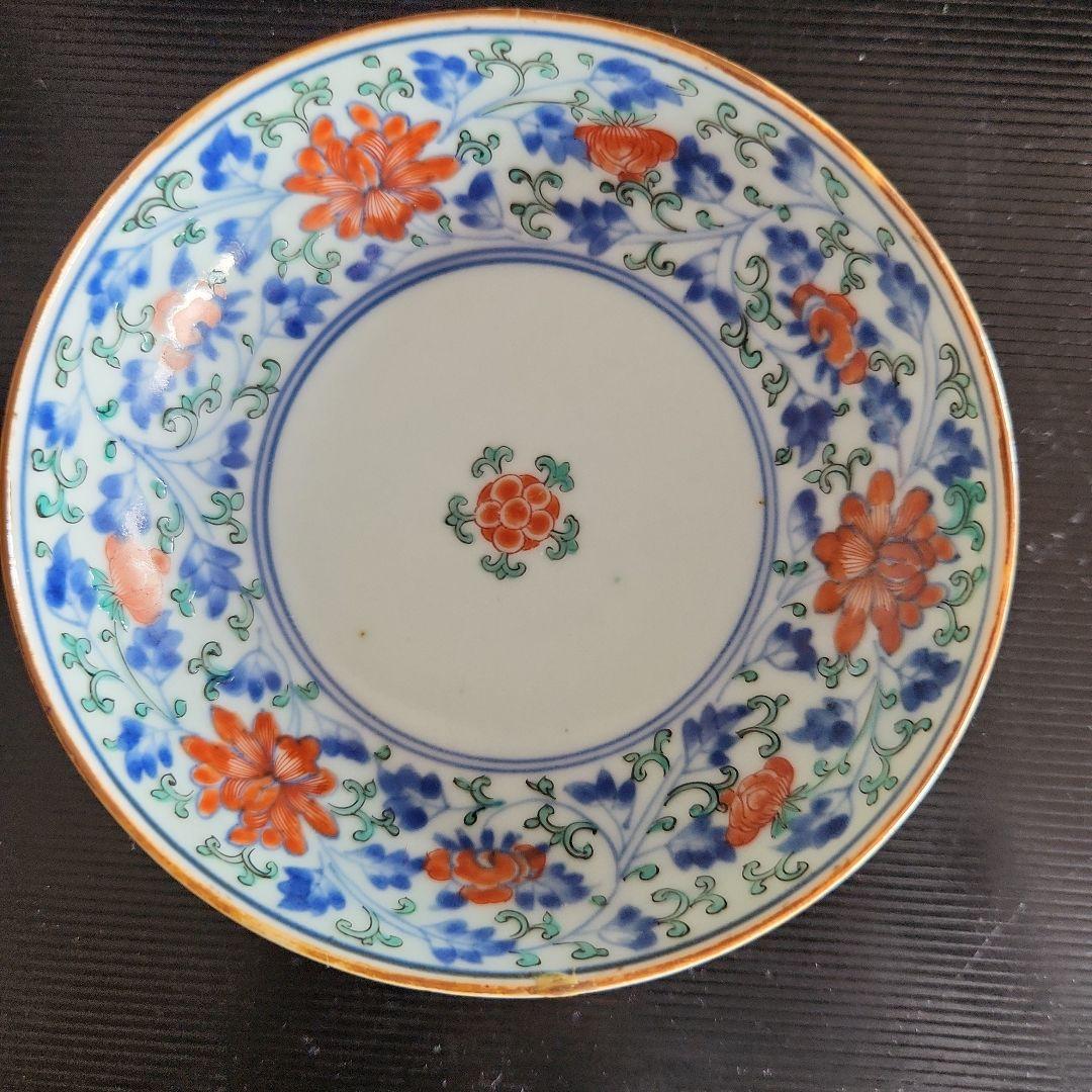 柿右衛門手色絵花唐草文小皿