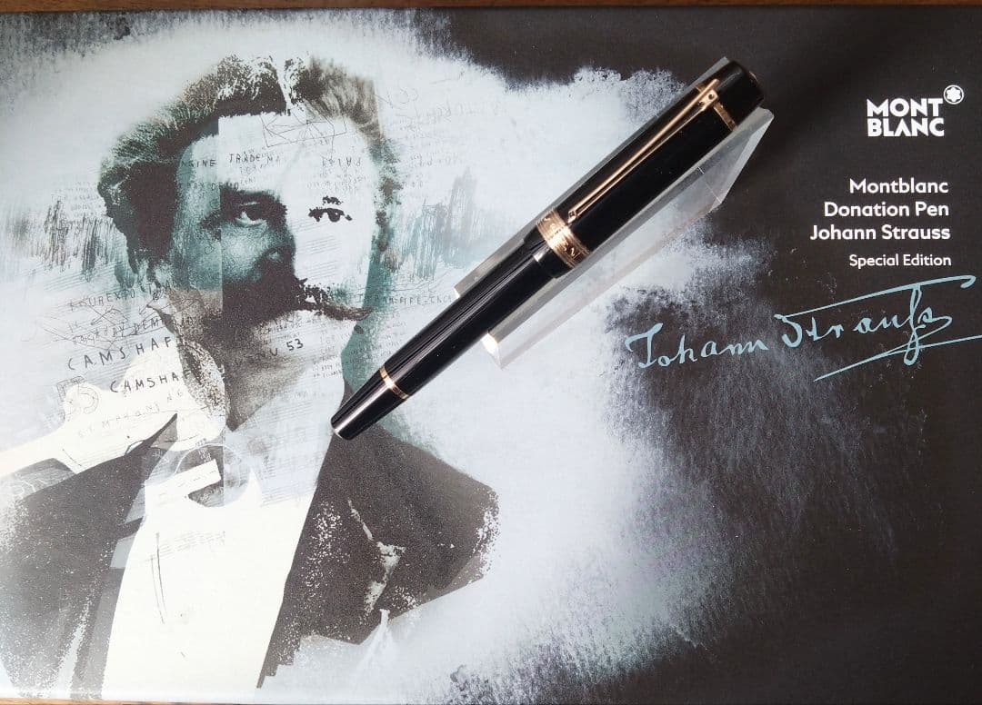 モンブラン万年筆　 ヨハンシュトラウス　F　シャンパンゴールド