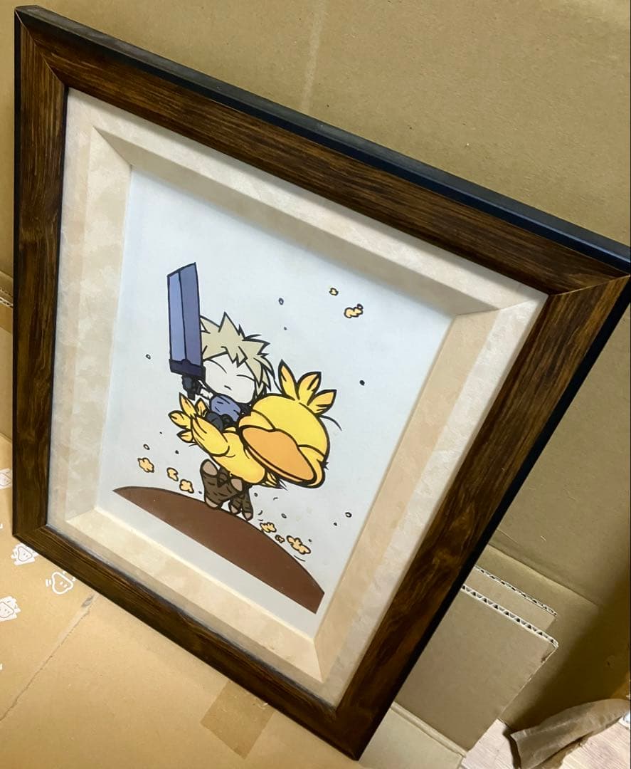 天野喜孝 絵画 キュートシリーズ「なかま」クラウド&チョコボ