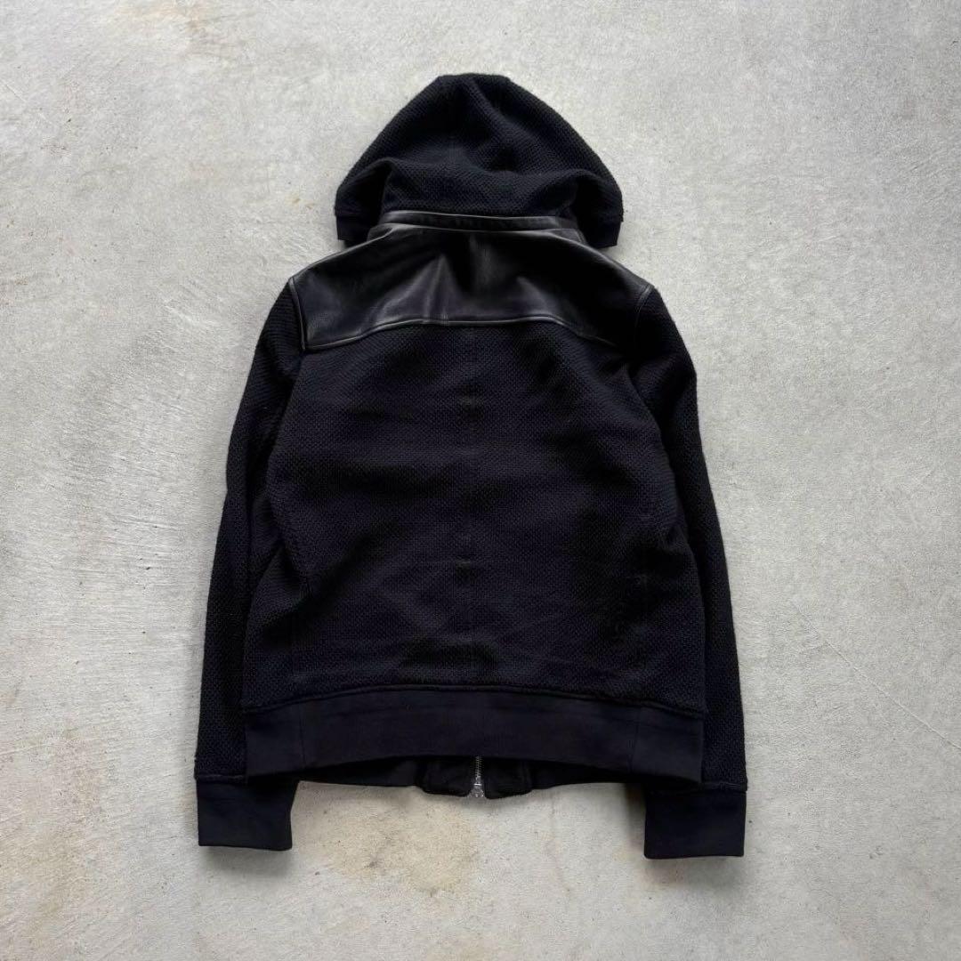 トップス - Archive double zip hoodie leather mode