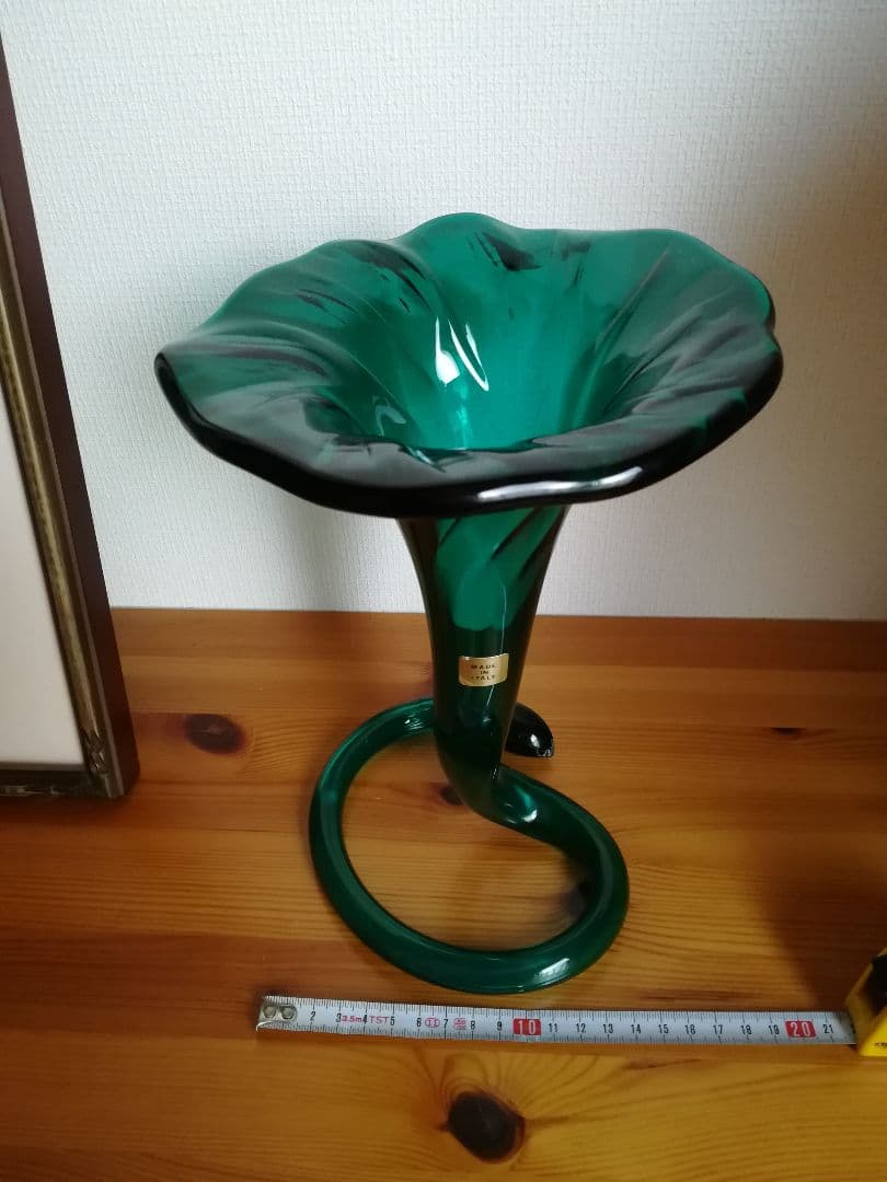 ✨緑色のイタリア製のガラスアート