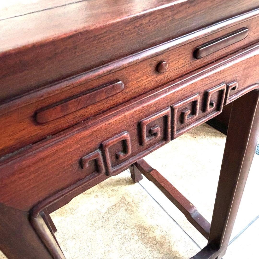 サイドテーブル アンティーク 唐木 花台 飾り台 香炉台 盆栽台