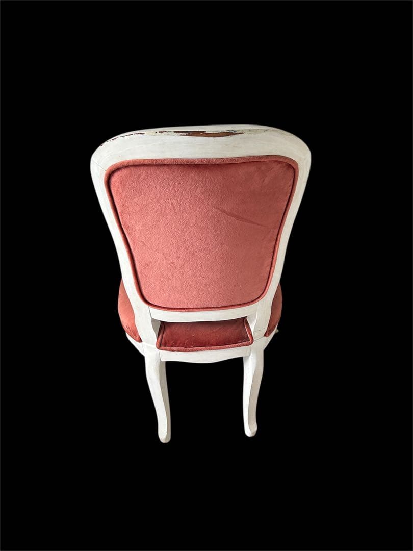 フレンチスタイル ピンクベルベットチェア アメリカ買い付け　猫足
