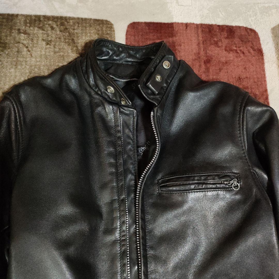 よ*2様 人気定番　Schott　６４１シングルライダース ３４　ブラック