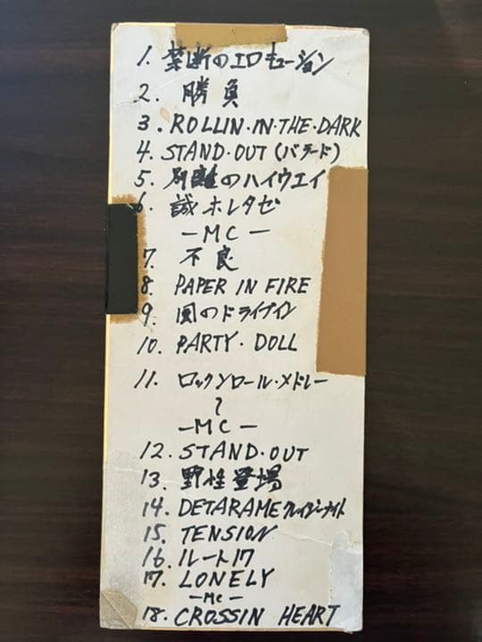 男闘呼組　過去コンサート　セットリスト色紙