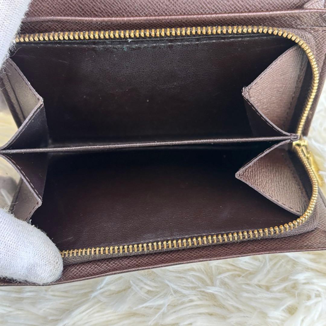 美品！ルイヴィトン ダミエ エベヌ　ポルトフォイユ トレゾール L字財布