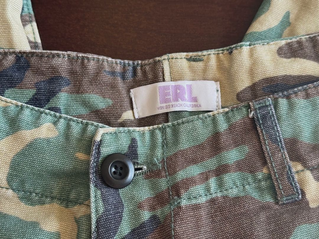 個人装備 ERL camo cargo pants S
