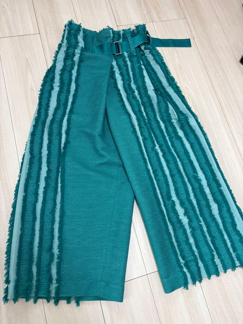 イッセイミヤケ　フリンジ　ワイドパンツ　2