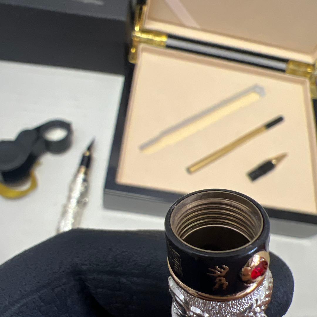 英雄（ＨＥＲＯ） ローラーボール 兼用 万年筆 木製箱付　12ｋ