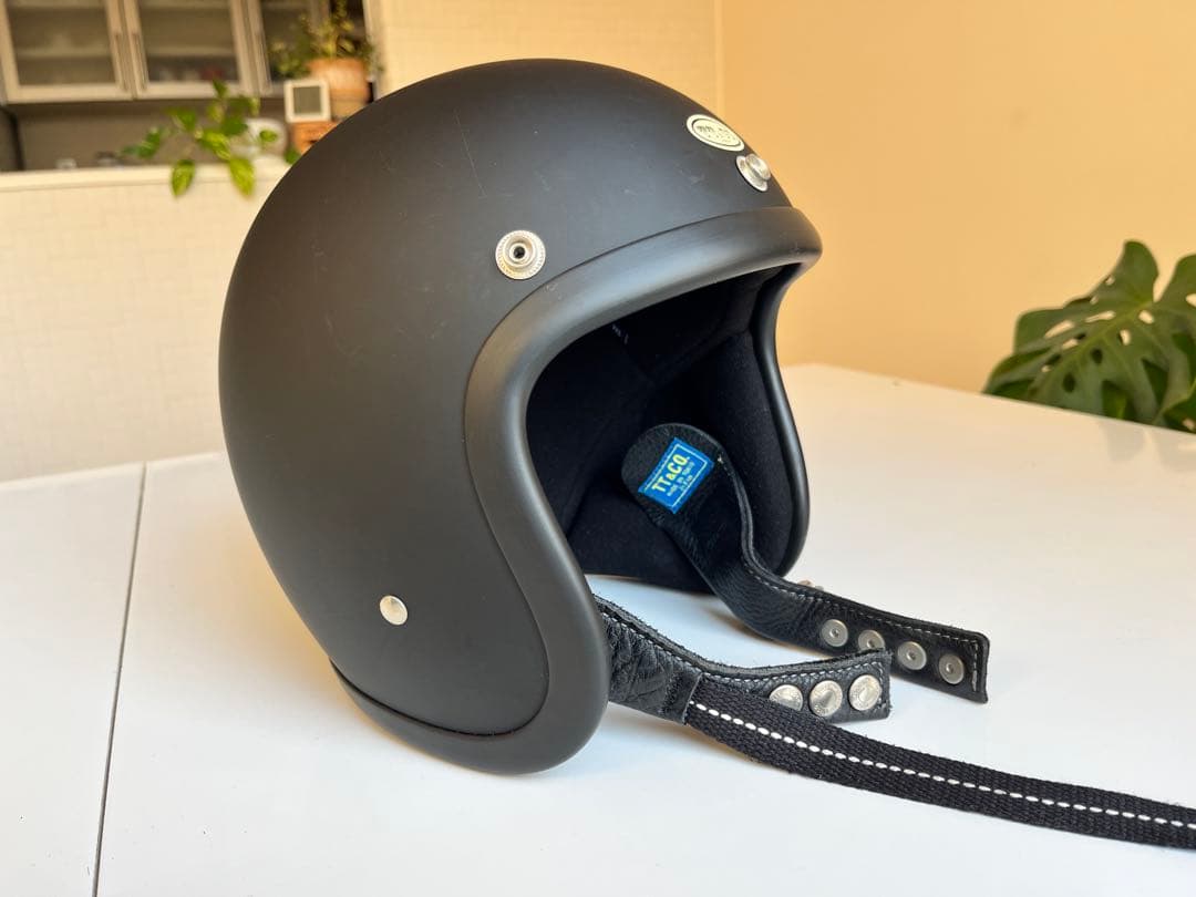 【正規品】TT&CO. 500TX 本革Wストラップ ジェットヘルメット