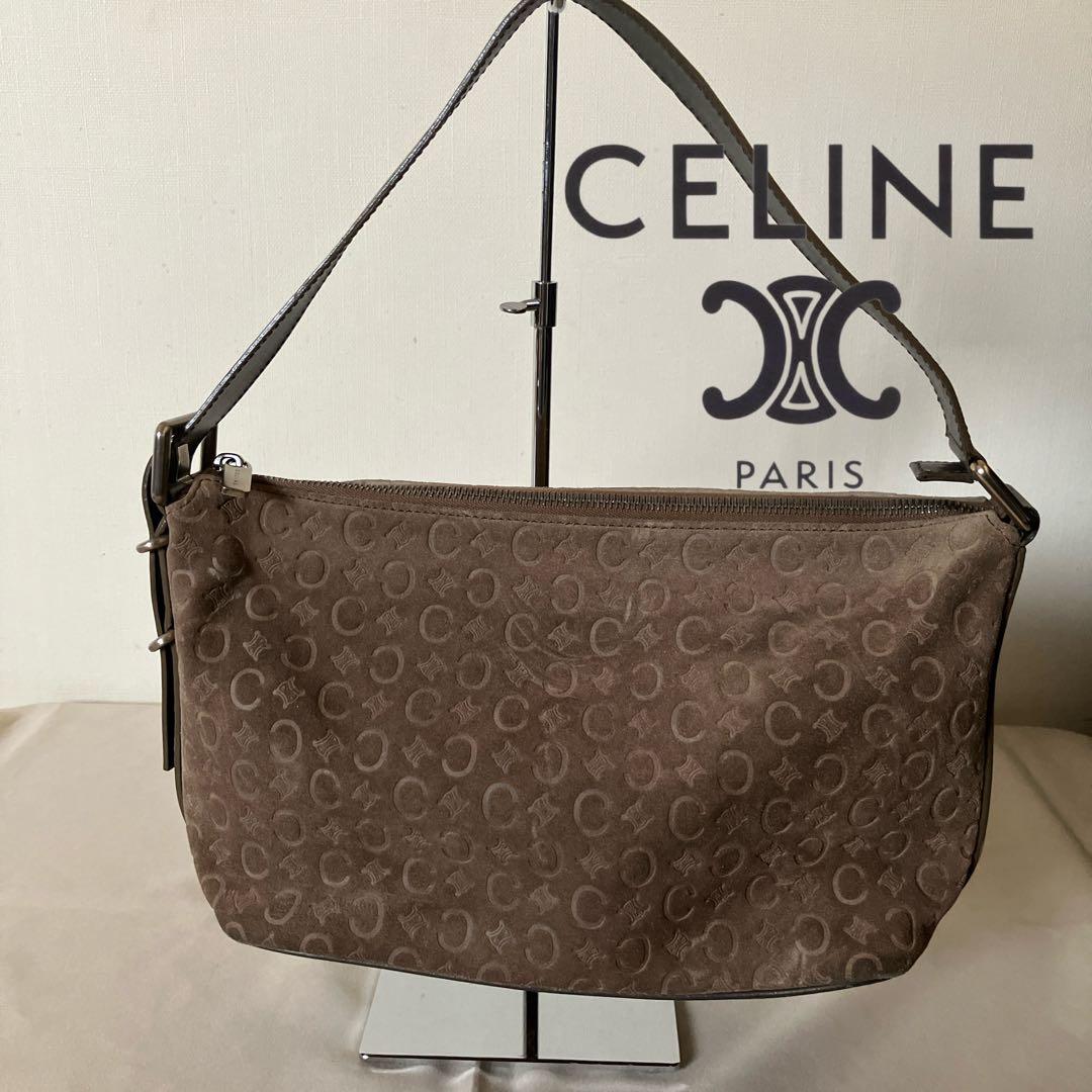 CELINE スエード ワンショルダー マカダム柄