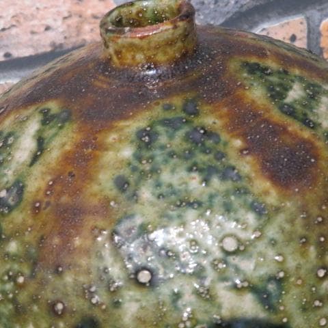 人間国宝 田村耕一 緑釉壺 益子焼 壺 共箱 未使用品