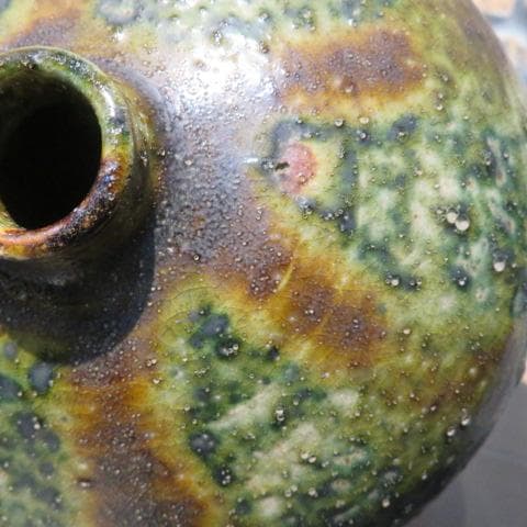 人間国宝 田村耕一 緑釉壺 益子焼 壺 共箱 未使用品