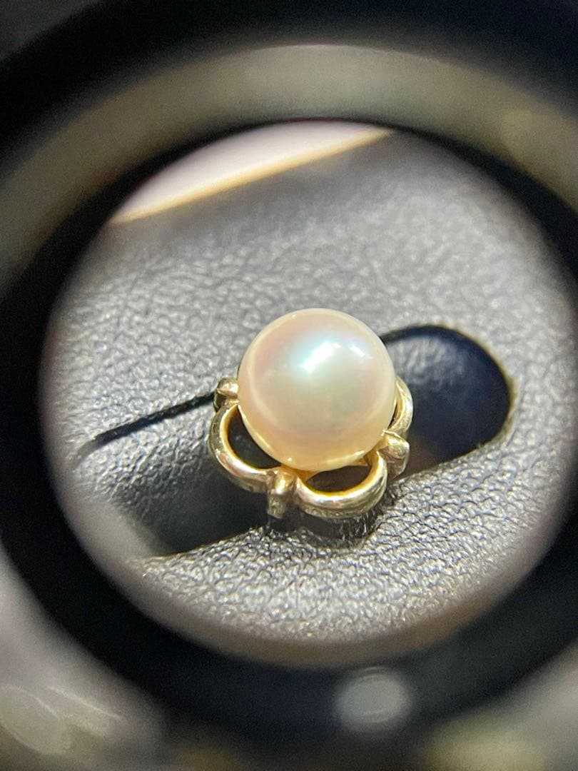 ヴィンテージ ミキモト アコヤパール　ピンブローチ　タイタック M K14 刻印