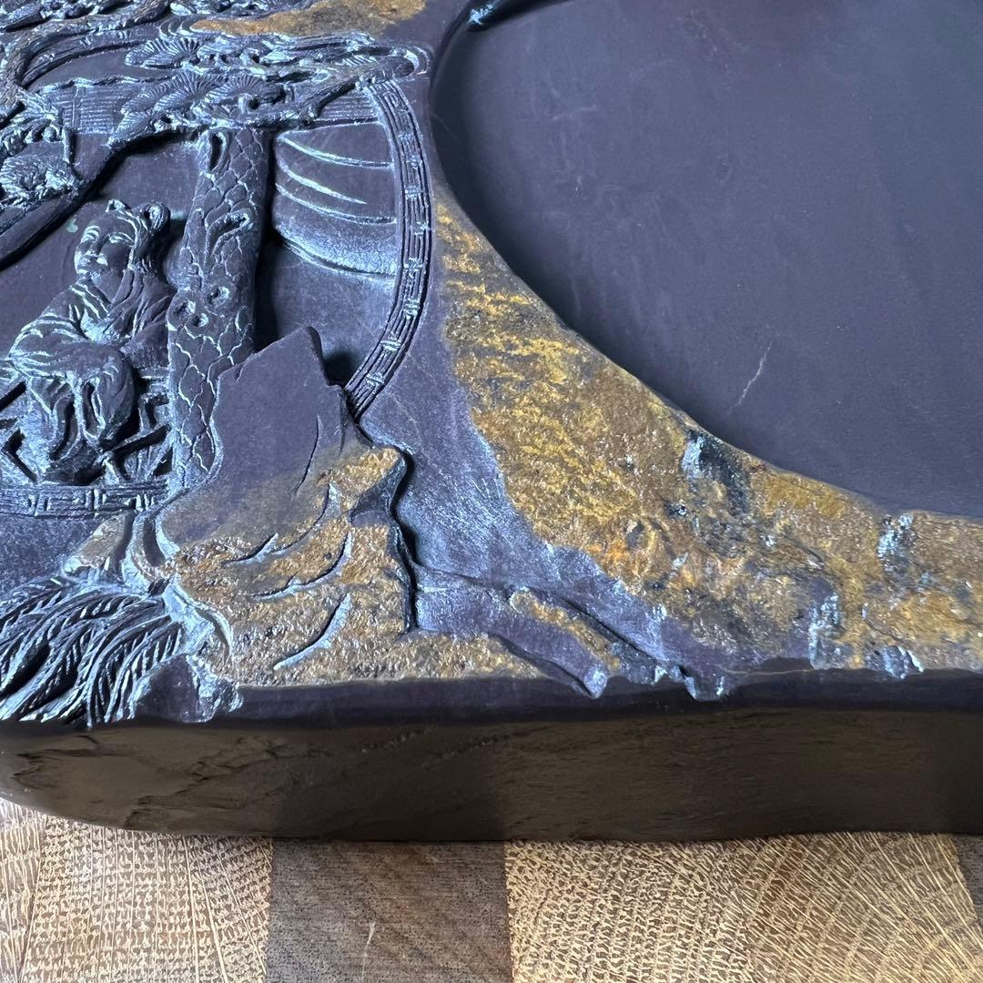 【大型】端渓老坑楼閣図硯【加厚】