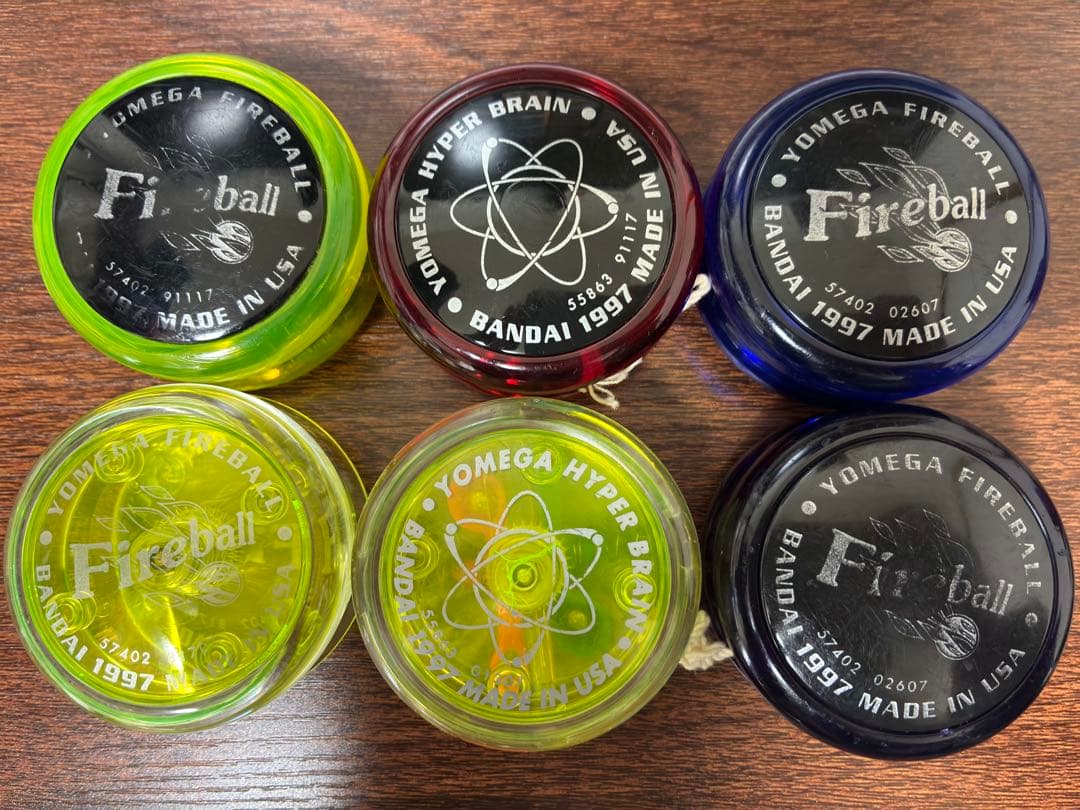 97年製バンダイハイパーヨーヨー ファイヤーボール、ハイパーブレイン 7個セット