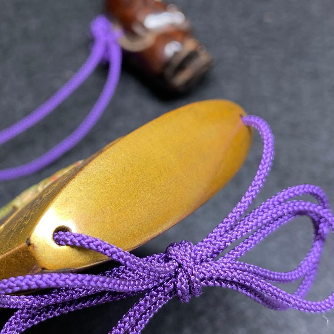 専用　芝山　鹿寿老　蒔絵印籠根付　50g 東Y7-0213☆2Fチヒエ