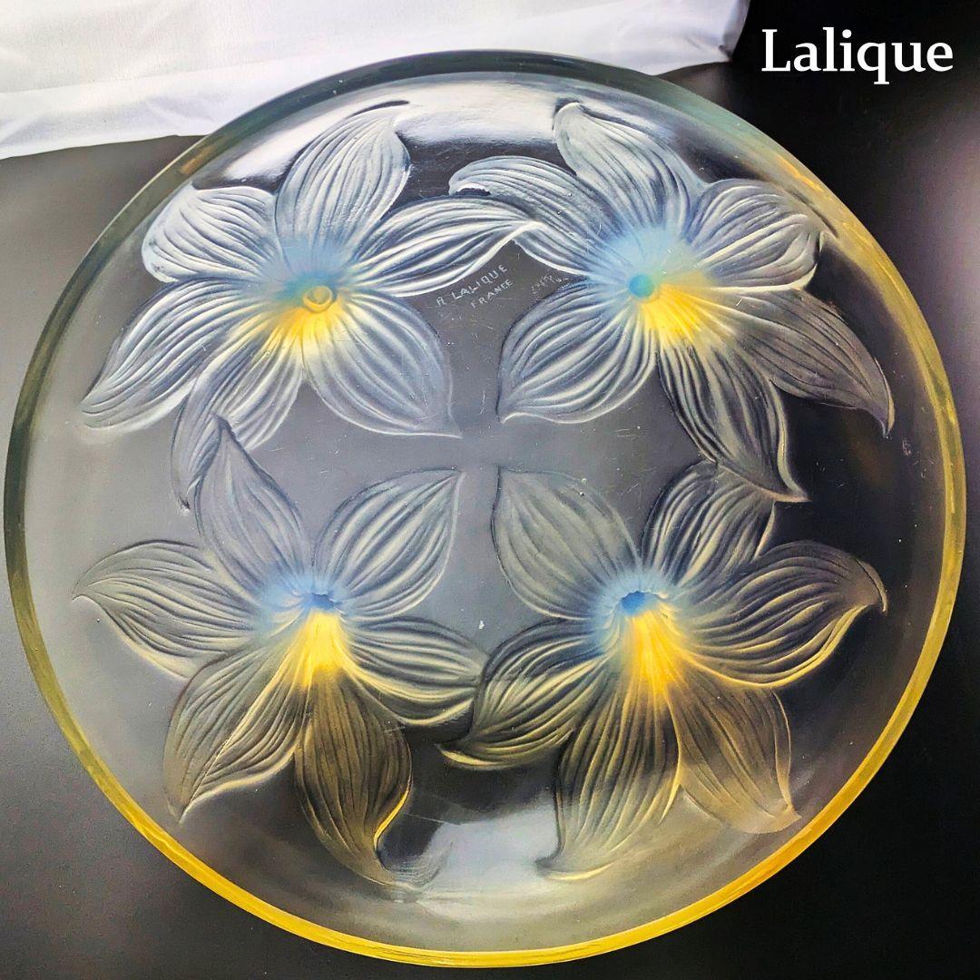 贅沢な時間を★ラリック LYS 百合 オパルセント 大鉢 ボウル 1924年頃