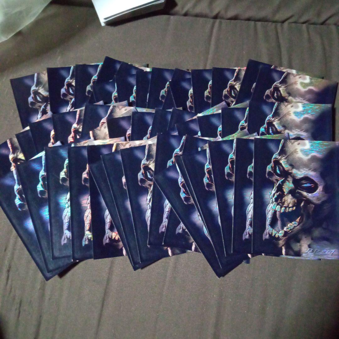 希少 髑髏 スリーブ ウルトラプロ 黒 46枚 どくろ