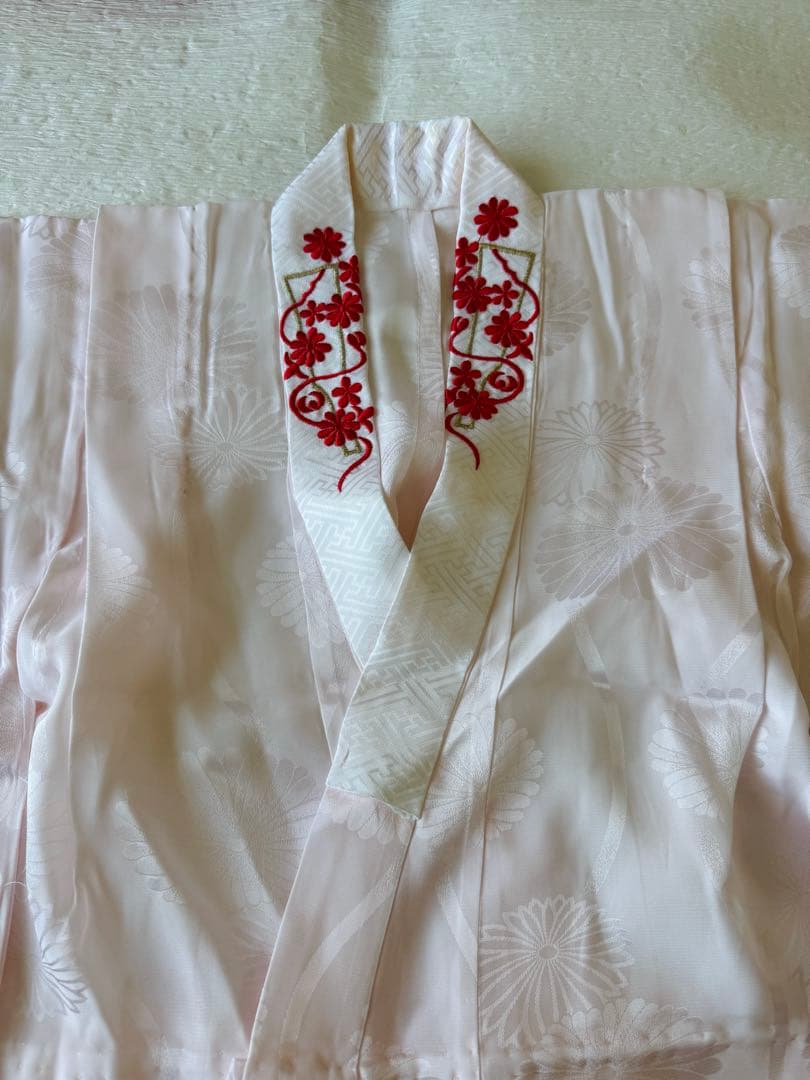 七五三に★正絹縮緬檜扇に鈴　七歳着物セット