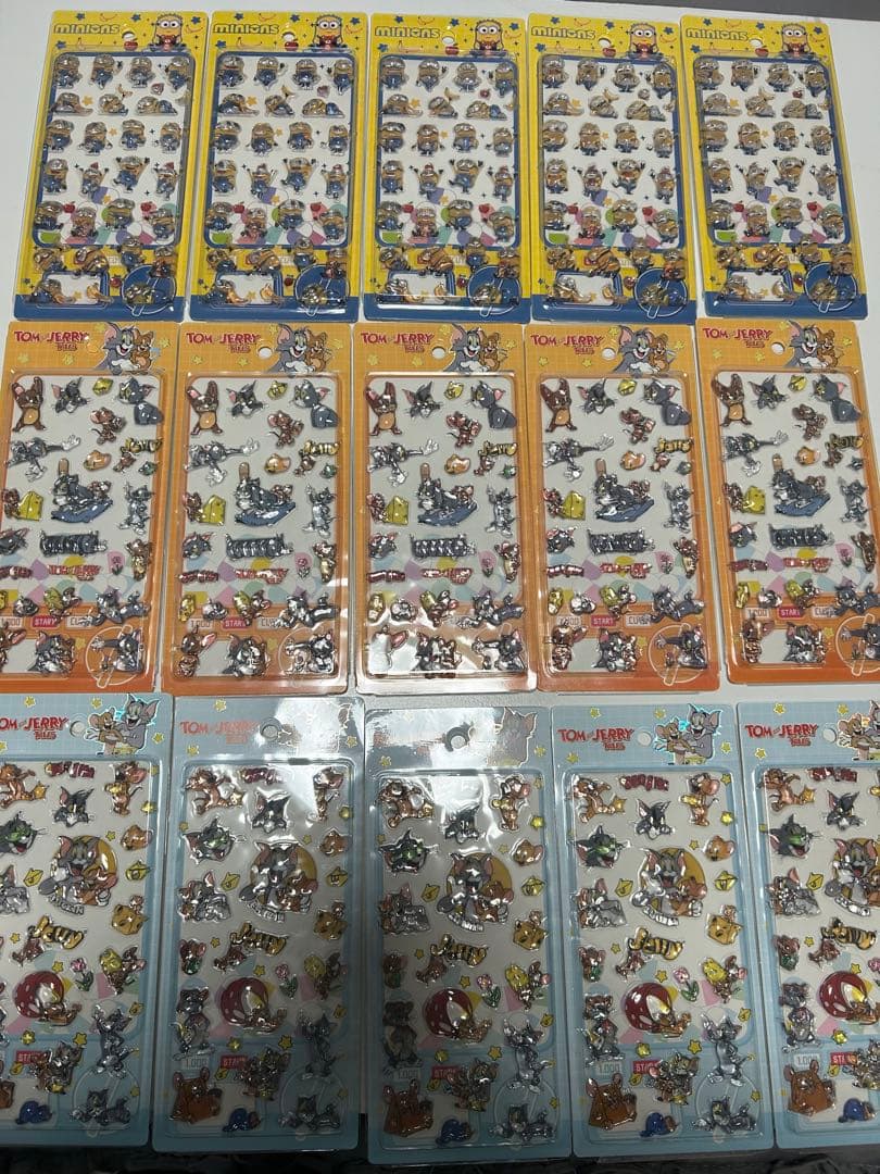 ミニオン　トムとジェリー　まとめて　15枚セット　ボンボン風