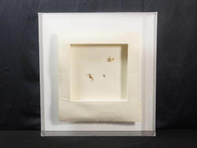 現代美術 井田照一　直筆サイン 作品証明書『垂直と地平線の間-昆虫』1205G