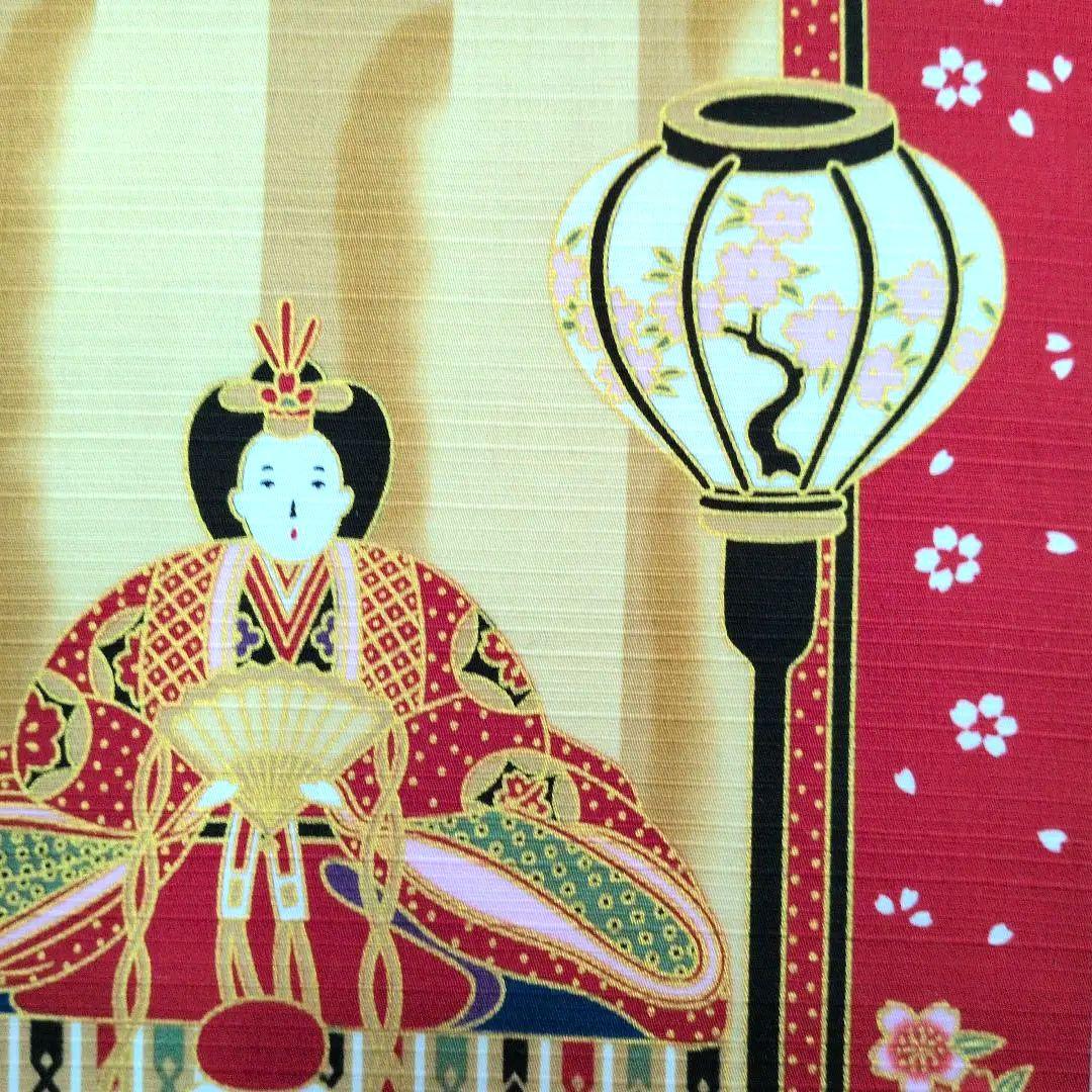 ひな祭り 掛け軸と布細工の寸松庵色紙とミニ衝立の 2点セット