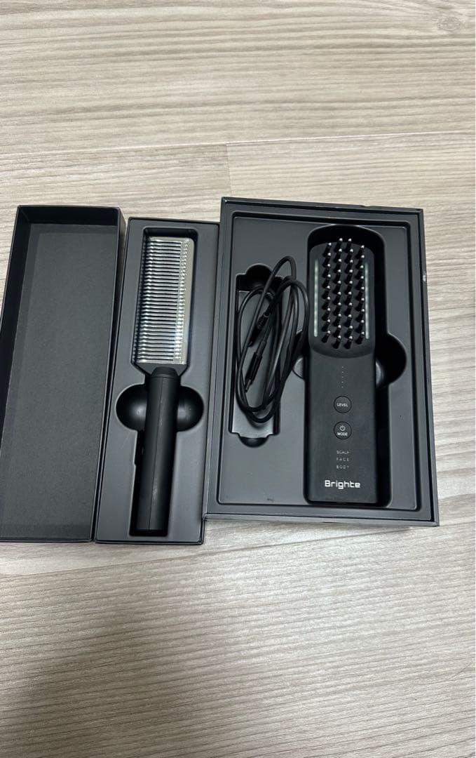brighte 電気バリブラシ　エレキコーム美顔器 セット