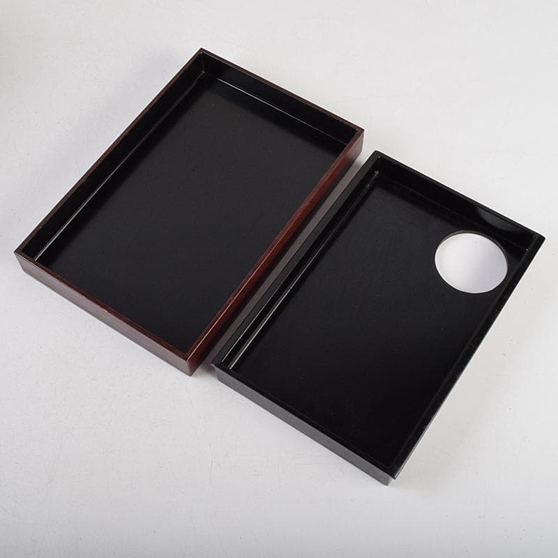 茶道具　利休茶箱　原平作　茶碗　朱塗　棗など　八点　一式　M　R9461