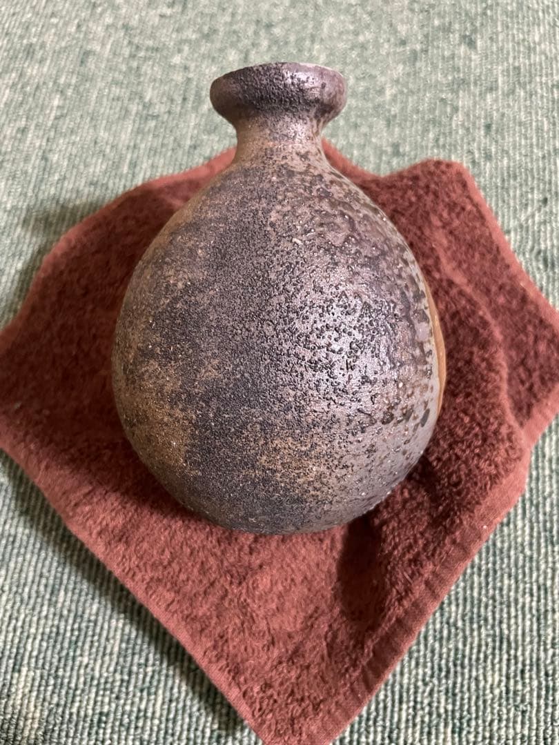 備前焼　希少　灰かぶり　徳利(3)