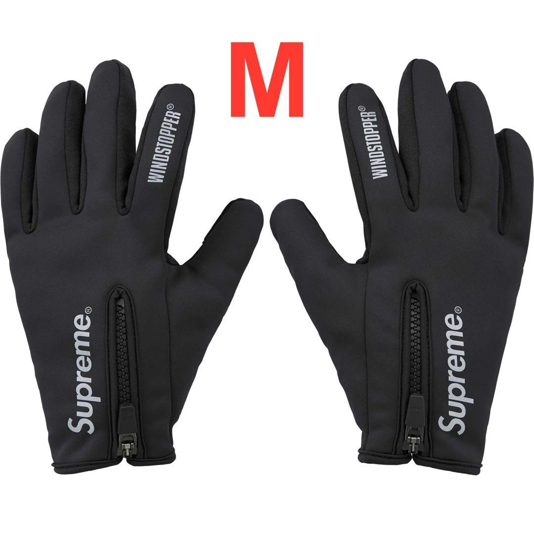 小物 Supreme Windstopper Zip Gloves Black M