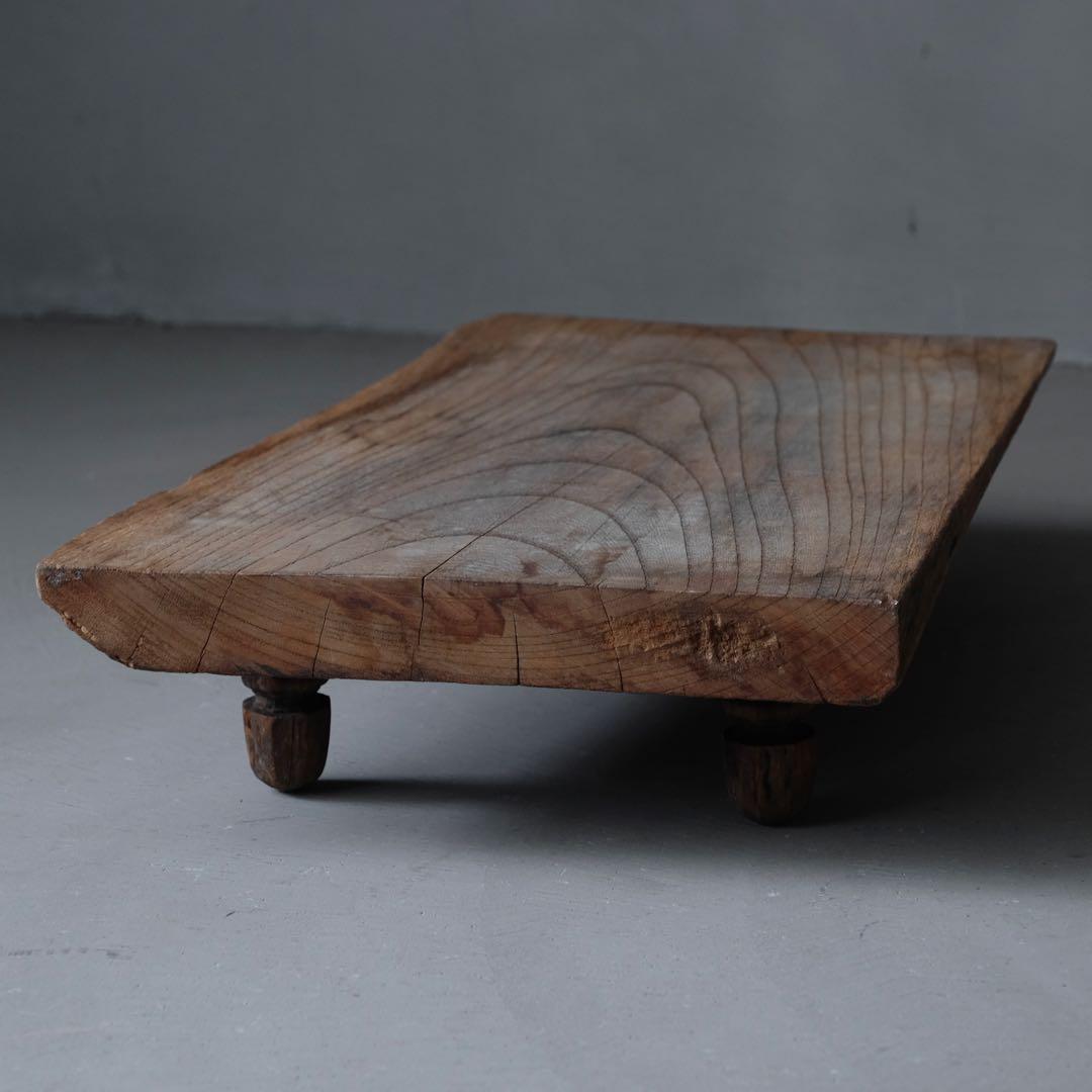 欅材 古い花台　展示台 座卓 ローテーブル サイドテーブル 古家具 アンティーク