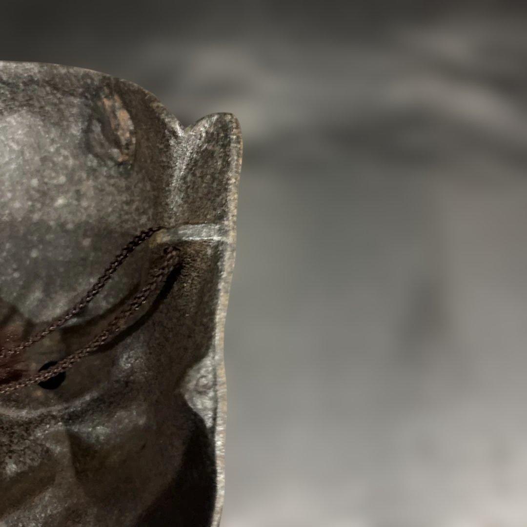 希少】金属製 鬼面 能面 般若系 鋳物 仮面 日本伝統美術 古道具