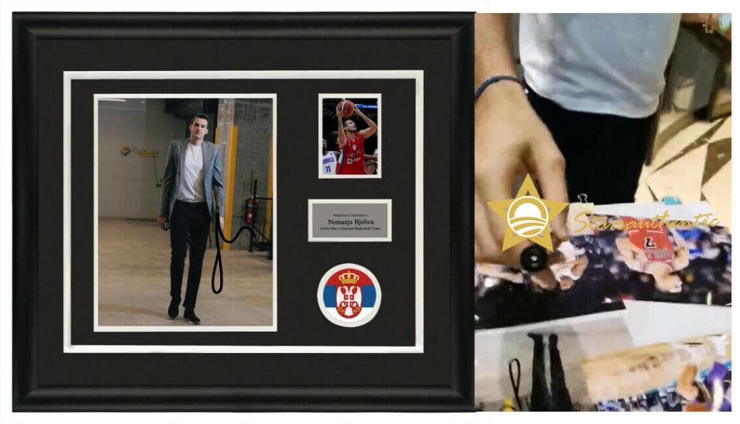 直筆サイン入り写真 ネマニャ・ビエリツァ サクラメント・キングス SA鑑定済