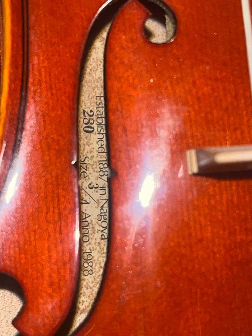 バイオリン3/4サイズ スズキ　NO.280 杉藤弓　メンテナンスしたて