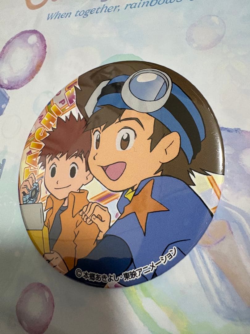 ご相談中【1/30取下げ】デジモン　缶バッジ　ぼくらのウォーゲーム　空　ドでか