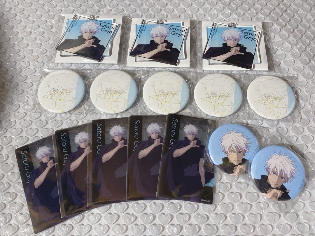 呪術廻戦展 渋谷事変 アクリルキーホルダー 缶バッジ クリアカード 五条