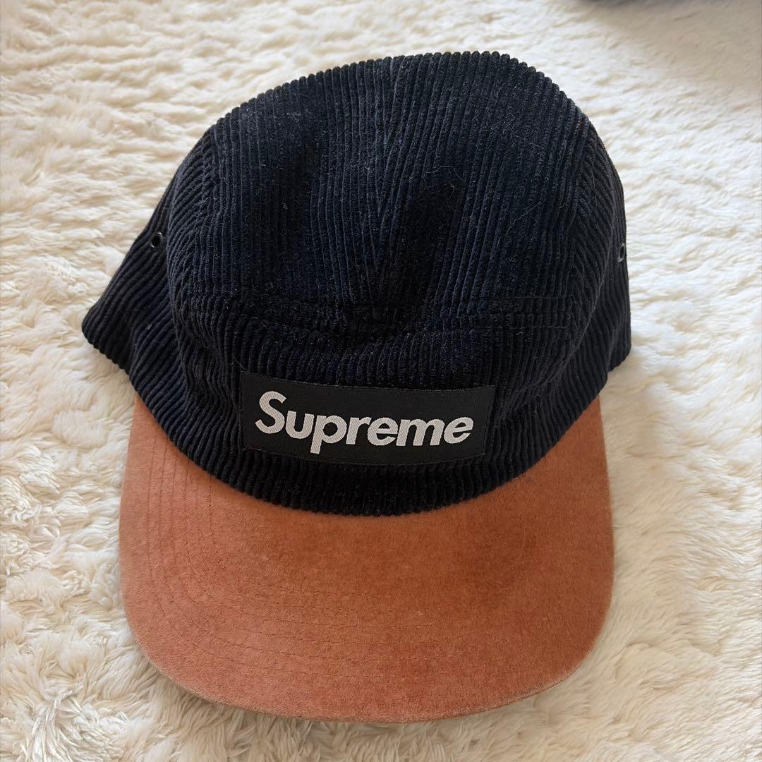 supreme コーデュロイキャップ　スエードキャップ　08AW