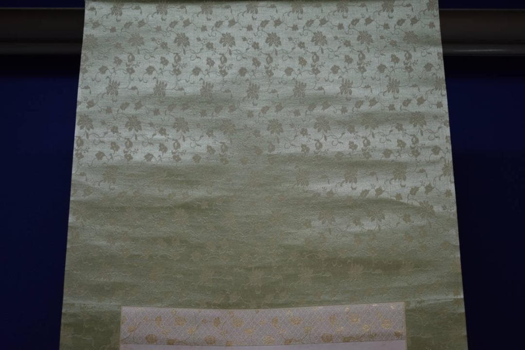 真作/矢野鉄山/山水人物舟画賛/桐題箱付/布袋屋掛軸HH-937