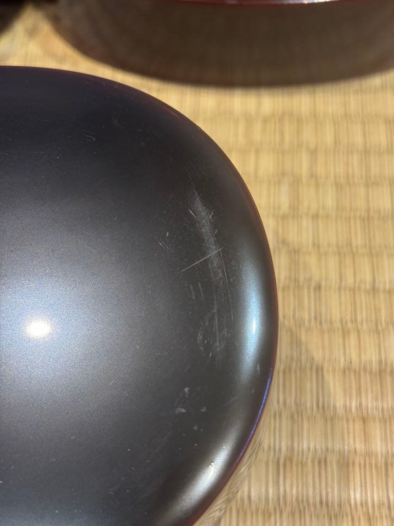 輪島塗 角藤漆器店謹製 溜塗小判型弁当箱 10客 共箱