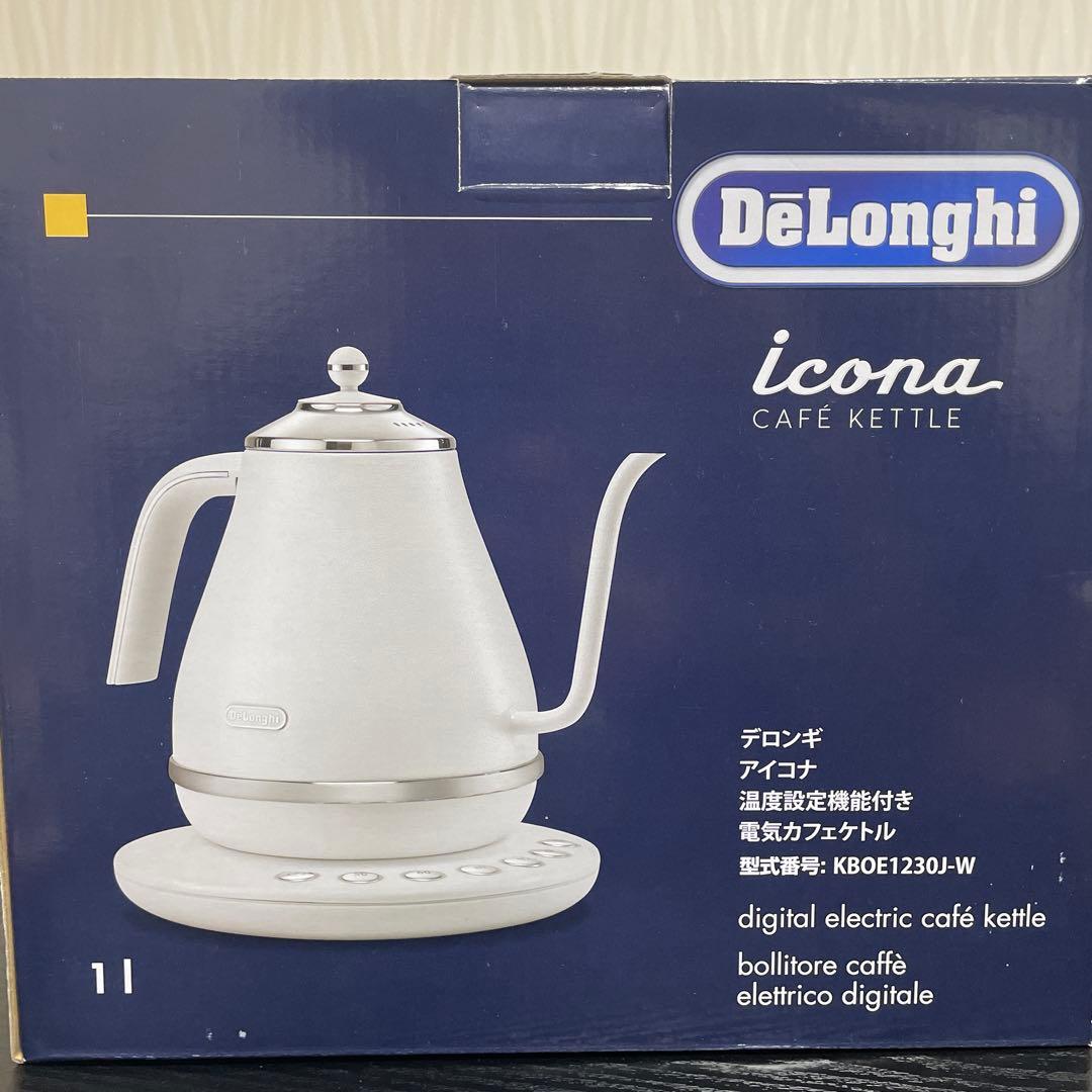 ［新品］DeLonghi アイコナ デジタル電気ケトル KBOE1230J-W