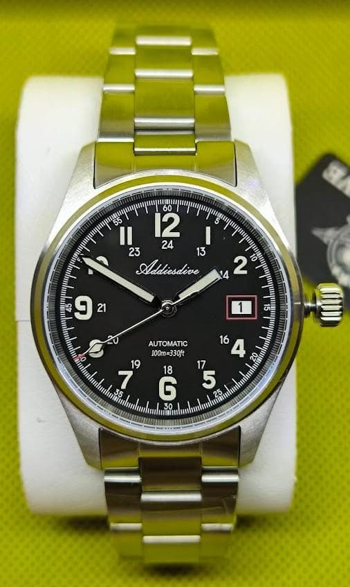 値下げ　addiesdive NH35搭載　シンプル　自動巻き ブラック