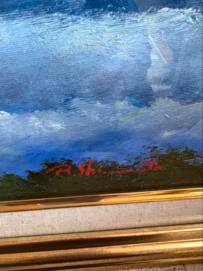 島本良平 令和赤富士 油彩画