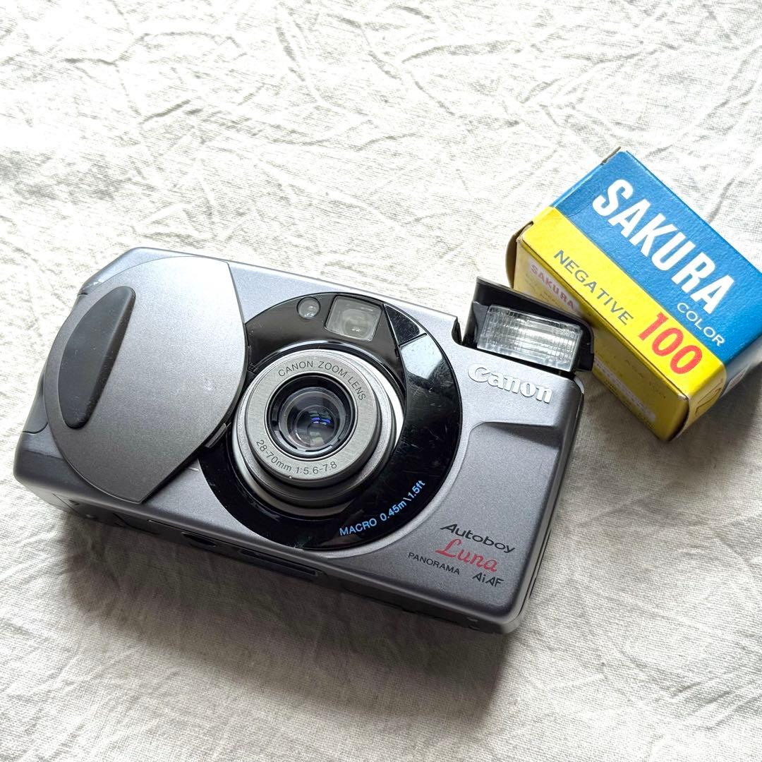 ⌘完動品！ 電池付き、作例あり！ Canon Autoboy Luna⌘